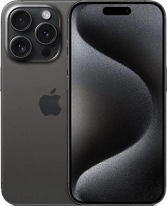Apple iPhone 15 Pro 128GB Siyah Titanyum Akıllı Telefon - A17 Bionic Çip, 6.1" Süper Retina XDR Ekran, Türkiye Garantili