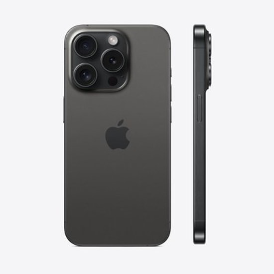 Apple iPhone 15 Pro 128GB Siyah Titanyum Akıllı Telefon - A17 Bionic Çip, 6.1" Süper Retina XDR Ekran, Türkiye Garantili