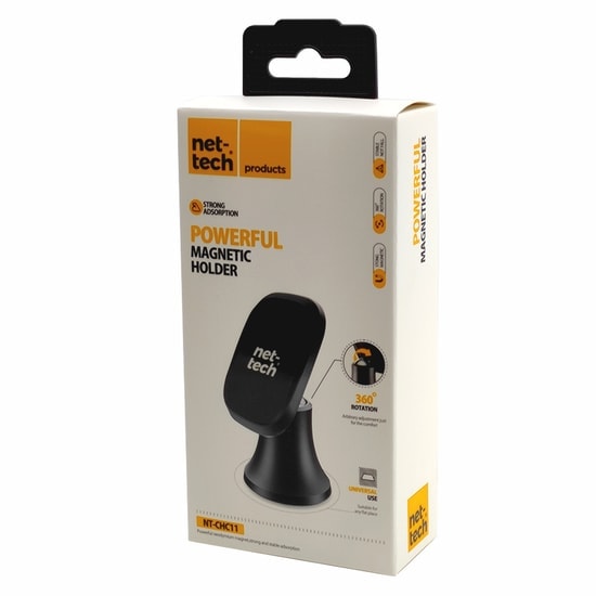 Nettech NT-CHC11 Araç İçi Manyetik Telefon Tutucu - Alüminyum Gövde, Siyah, Güçlü Mıknatıs, Kompakt, Ergonomik Tasarım