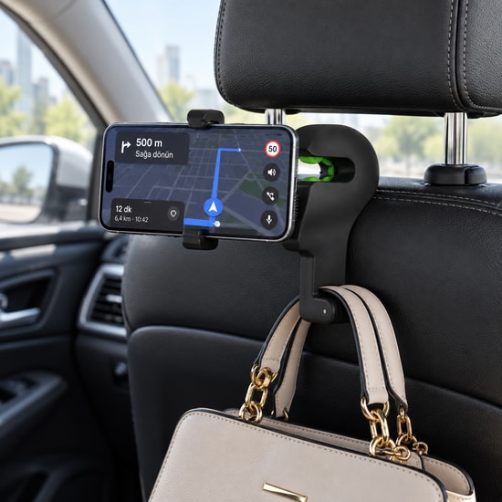 Nettech Araç Içi Askı Aparat Telefon Tutucu (Siyah) Araç Aksesuar