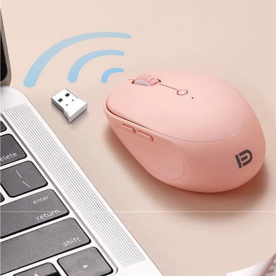 FD M702 Pembe Bluetooth Optik Mouse - 1500DPI, Sessiz Tıklama, Ergonomik Genel Kullanım, Kablosuz Özellikli