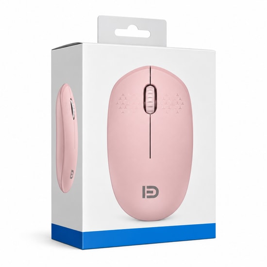 FD i210 Pembe Bluetooth Kablosuz Optik Mouse - 1600DPI, Sessiz Genel Kullanım, 3 Tuşlu Ergonomik Tasarım