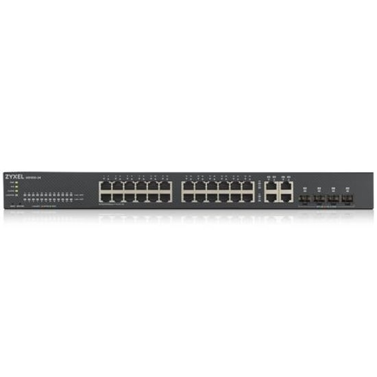 Zyxel Gs1920-24 V2 24port Gigabit + 4 Dual Sfp L2 Gigabit Hybrid Nebulaflex Switch GS1920-24V2-EU0101F Web Yönetilebilir