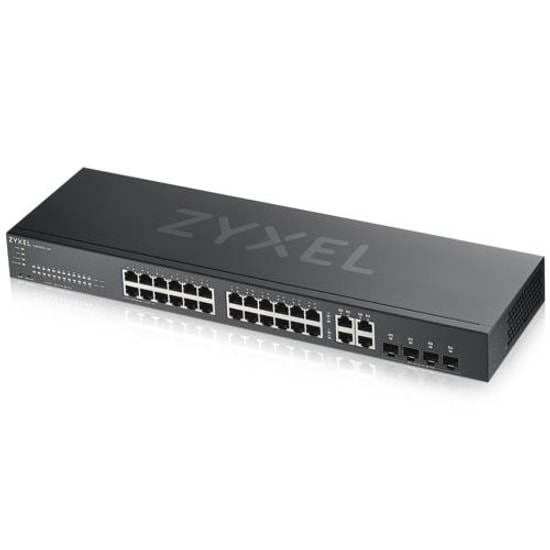 Zyxel Gs1920-24 V2 24port Gigabit + 4 Dual Sfp L2 Gigabit Hybrid Nebulaflex Switch GS1920-24V2-EU0101F Web Yönetilebilir
