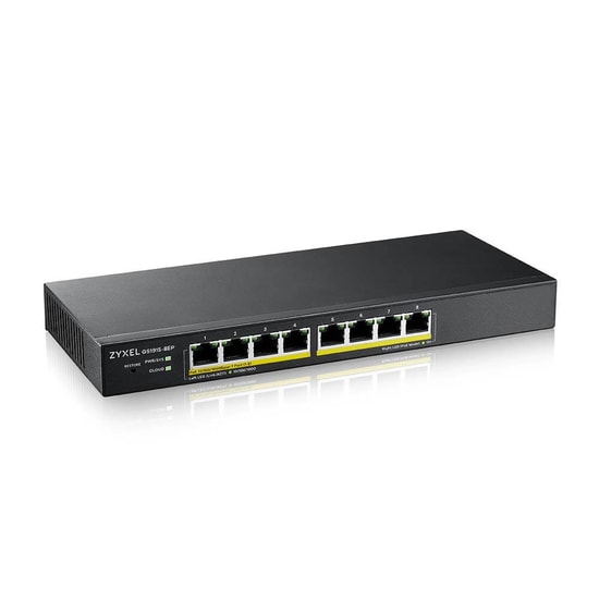 Zyxel Gs1915-8ep 8port Gigabit Hybrid Nebulaflex Poe Smart Switch GS1915-8EP-EU0101F Yönetilebilir Ipv6 Desteği