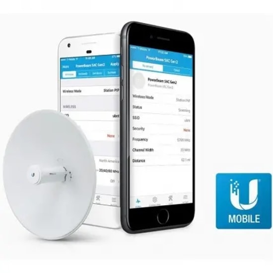 Ubiquiti PowerBeam PBE-5AC-GEN2 5GHz 25dBi 450Mbps Dış Ortam Access Point - 25km Menzil, PTP/PTMP, AirMax AC, IEEE