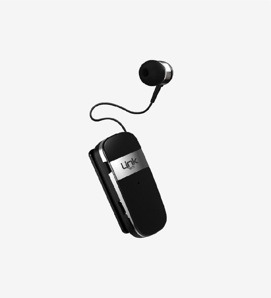 LinkTech V77 Makaralı Titreşimli Bluetooth Kulaklık - Gri (LPH-V77/GRAY) - Bluetooth 5.0, 10m Menzil, 10 Saat Süre