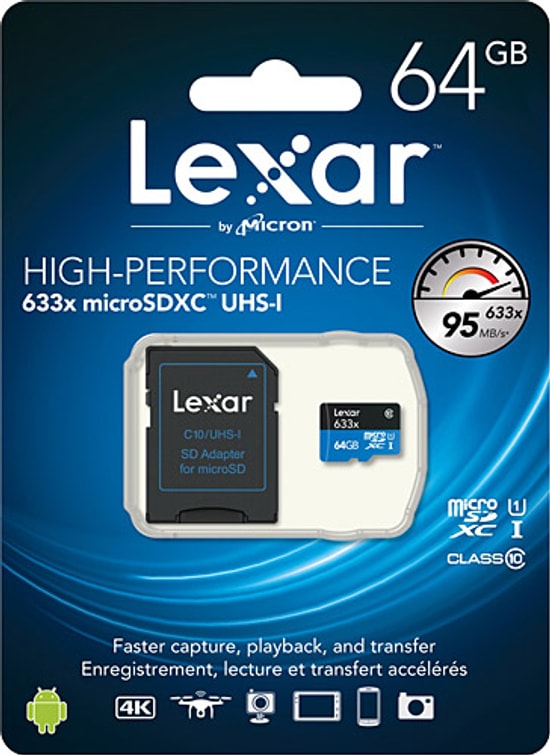 Lexar 64gb Lexar LSDMI64GBB633A 633x Microsdxc High-Performance C10 A1 V30 U3 Hafiza Karti Kart Bellek