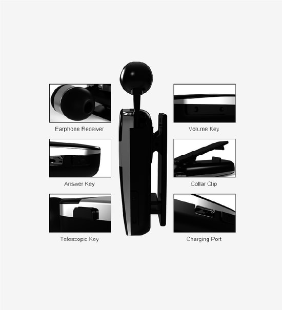 LinkTech V77 Makaralı Titreşimli Siyah Bluetooth Kulaklık (LPH-V77/BLACK) - Bluetooth 5.0, 10 Saat, 10m Menzil