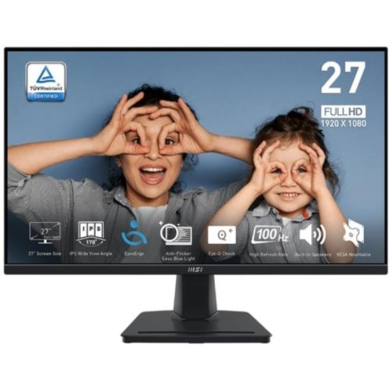 MSI 27 PRO MP275 1920x1080 (FHD) FLAT IPS 100HZ 1MS ANTI-GLARE MONİTÖR - HDMI, VGA, Hoparlör, VESA Uyumluluğu