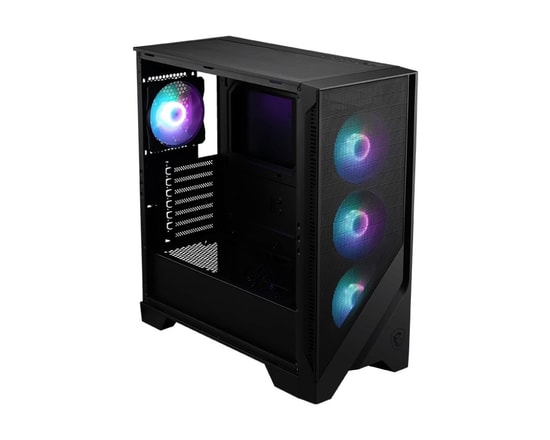 MSI MAG FORGE 320R Airflow Siyah ATX Oyuncu Bilgisayar Kasası - 4x120mm ARGB Fan, Temperli Cam, USB 3.2, Toz Filtresi