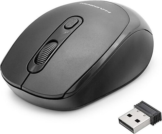Hadron HDX3406 Siyah Kablosuz Mouse 1600 DPI Hassasiyet, Ergonomik Tasarım, Hızlı Bağlantı