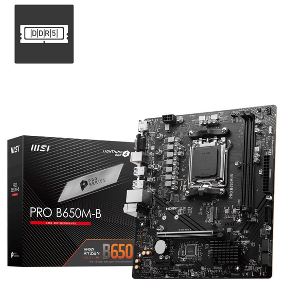 MSI PRO B650M-B AMD AM5 Micro ATX Anakart - DDR5 6800MHz(OC), PCIe 4.0, HDMI, VGA, M.2, USB 3.2, 2.5Gbit LAN