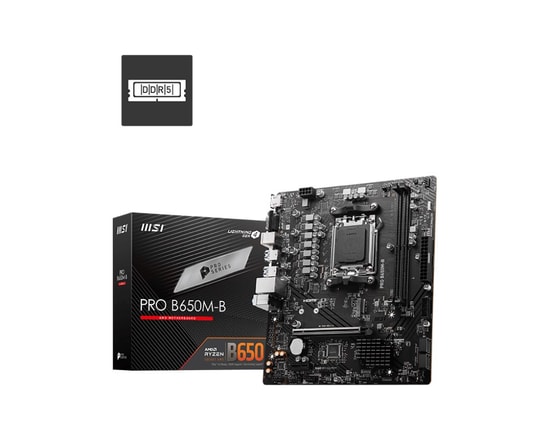 MSI PRO B650M-B AMD AM5 Micro ATX Anakart - DDR5 6800MHz(OC), PCIe 4.0, HDMI, VGA, M.2, USB 3.2, 2.5Gbit LAN