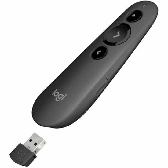 Logitech R500S Kablosuz Lazer Sunum Kumandası (910-005843) - Wi-Fi 2.4 GHz + Bluetooth, Kırmızı Lazer, Pilli, 20m Menzil