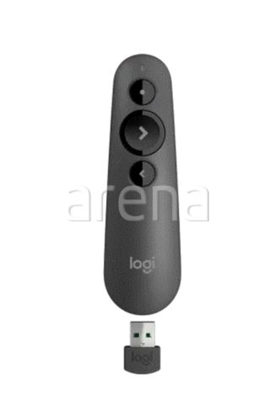 Logitech R500S Kablosuz Lazer Sunum Kumandası (910-005843) - Wi-Fi 2.4 GHz + Bluetooth, Kırmızı Lazer, Pilli, 20m Menzil