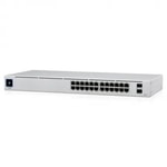 Ubiquiti Unifi USW-24-POE 24 Port Gigabit PoE Switch - 2xSFP Port, 95W PoE, Web Yönetilebilir, Rackmount Tasarım