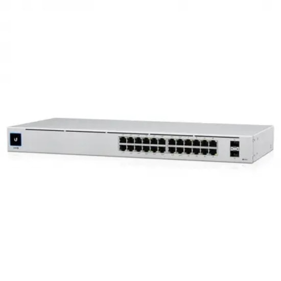 Ubiquiti Unifi USW-24-POE 24 Port Gigabit PoE Switch - 2xSFP Port, 95W PoE, Web Yönetilebilir, Rackmount Tasarım