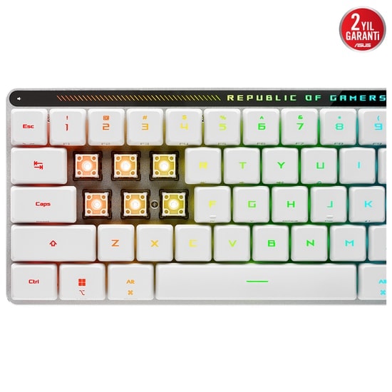 ASUS ROG Falchion RX Wireless Low Profile RGB Mekanik Oyuncu Klavyesi - Red Switch, Kablosuz, Türkçe Q Düzen