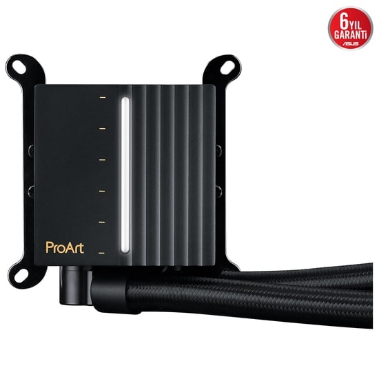 Asus ProArt LC420 İşlemci Sıvı Soğutucu - 3x140mm Noctua Fan, Sistem Durum Ekranı, 420mm Radyatör, 6 Yıl Garanti