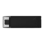 Kingston DataTraveler 70 64GB USB 3.2 Gen 1 Type-C Siyah Flash Bellek (DT70/64GB) - Taşınabilir, Hızlı Veri Aktarımı