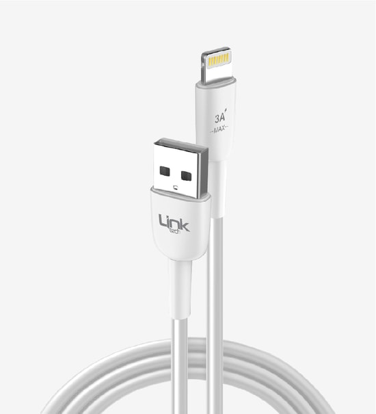 Linktech LCA-K606 Safe 2 Metre 3A Hızlı Şarj USB-A Lightning Kablo - Alüminyum Alaşımlı, Silikon Sargılı, Güvenli Bağlan