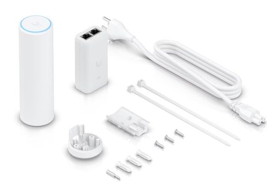 Ubiquiti U6-Mesh AX5400 Adaptörlü Dış Ortam WiFi 6 Access Point - 140m Kapsama, PoE, 4x4 MIMO, 5 dBi Anten, 1G LAN, IPX5