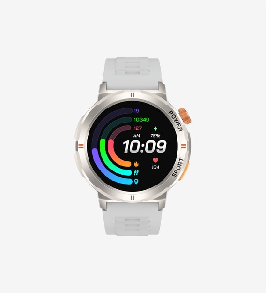 LinkTech S93 Premium Gümüş Akıllı Saat - 1.43" Süper AMOLED Ekran, IP68 Suya Dayanıklı, Kalp Ritmi, 7 Gün Pil