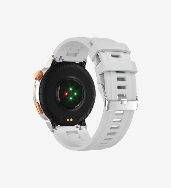 LinkTech S93 Premium Gümüş Akıllı Saat - 1.43" Süper AMOLED Ekran, IP68 Suya Dayanıklı, Kalp Ritmi, 7 Gün Pil