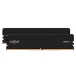Crucial Pro 96GB (2x48GB) DDR5 5600MHz CP2K48G56C46U5 Soğutuculu UDIMM Ram - CL46, 1.1V, Masaüstü Performans Belleği
