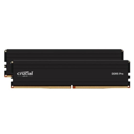 Crucial Pro 96GB (2x48GB) DDR5 5600MHz CP2K48G56C46U5 Soğutuculu UDIMM Ram - CL46, 1.1V, Masaüstü Performans Belleği