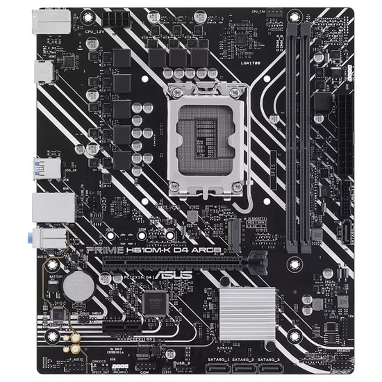 Asus Prime H610M-K D4 ARGB: Intel LGA1700, DDR4 3200MHz, M.2, HDMI, DP, USB 3.2, Armoury Crate Micro ATX Anakart