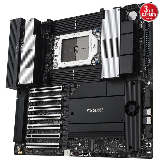 ASUS PRO WS WRX90E-SAGE SE: AMD Threadripper PRO 7000WX, DDR5 8000 (OC), 4xM.2, 7xPCIe 5.0 x16, 2x10Gb LAN, EEB Anakart