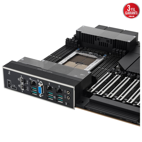 ASUS PRO WS WRX90E-SAGE SE: AMD Threadripper PRO 7000WX, DDR5 8000 (OC), 4xM.2, 7xPCIe 5.0 x16, 2x10Gb LAN, EEB Anakart