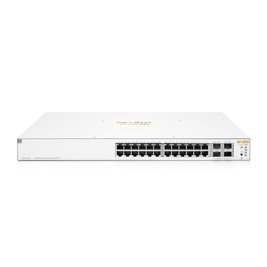 HPE Aruba Instant On 1930-24G-PoE+ Switch (JL683B) - 24 Port Gigabit, 4 SFP+, 195W PoE, Sessiz Fanlı Anahtar