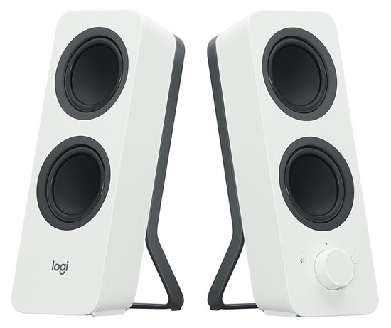 Logitech Z207 Beyaz Bluetooth 1+1 Hoparlör (980-001292) - 10W RMS Güç, Kablolu/Kablosuz Bağlantı, 3.5mm AUX, 20m Menzil