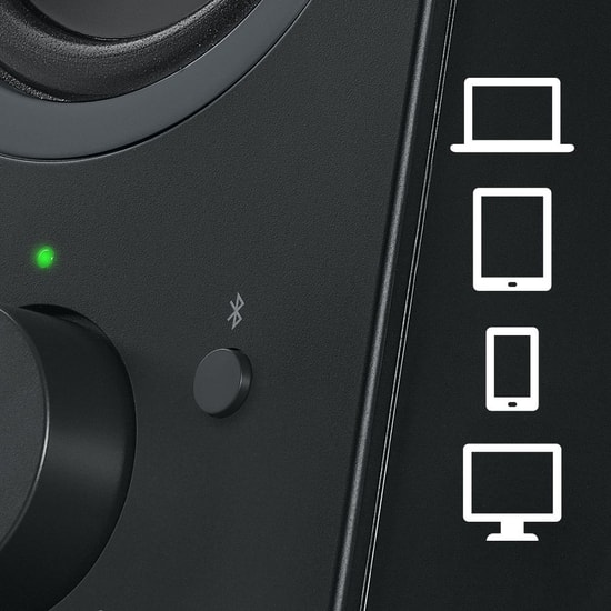 Logitech Z207 Siyah Bluetooth 2.0 Hoparlör (980-001295) - 10W RMS Güç, Easy-Switch, AUX, Kompakt Tasarım, 20m Menzil