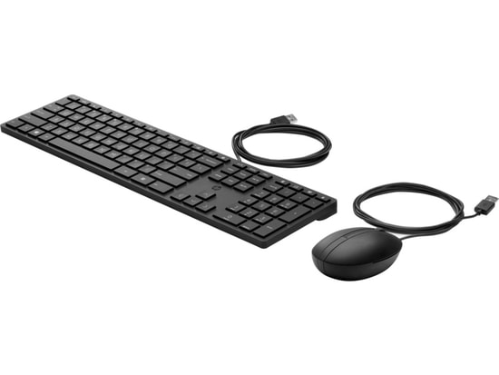 HP 320MK Kablolu Siyah Klavye ve Mouse Seti (9SR36AA) - TR Q Düzen, USB Bağlantı, Sessiz Tuşlar, Ergonomik Tasarım