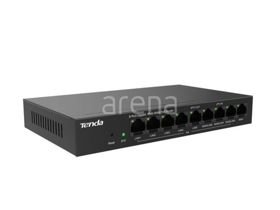 Tenda G0-8G-POE 9 Port Gigabit PoE Router - 1000 Mbps Bağlantı, 95W PoE Destekli, VPN ve Uzaktan Yönetim Özellikli