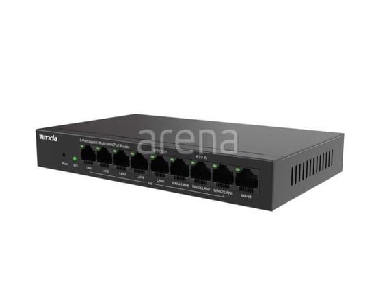 Tenda G0-8G-POE 9 Port Gigabit PoE Router - 1000 Mbps Bağlantı, 95W PoE Destekli, VPN ve Uzaktan Yönetim Özellikli