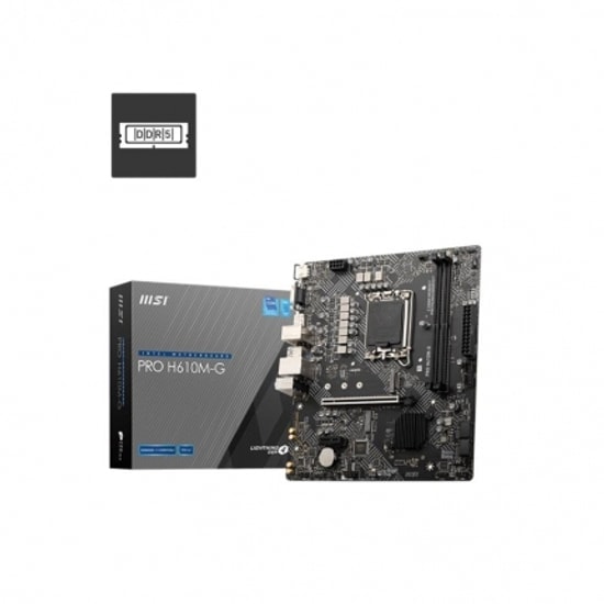 MSI PRO H610M-G LGA1700 DDR5 Micro ATX Anakart - Intel H610, 96GB DDR5, PCIe 4.0, M.2, HDMI, DP, VGA, USB 3.2