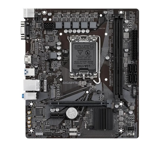 Gigabyte H610M-H-V2 Ddr5 5600mhz 1xvga 1xhdmi 1xm.2 Usb 3.2 Matx 1700p (12. / 13. Ve 14. Nesil İşlemci Uyumlu) Ana Kart