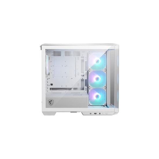 MSI MAG PANO M100R PZ Beyaz ARGB Micro ATX Bilgisayar Kasası - Temperli Cam, 4x120mm Fan, Panoramik, Mini Tower, PSU Yok