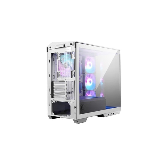 MSI MAG PANO M100R PZ Beyaz ARGB Micro ATX Bilgisayar Kasası - Temperli Cam, 4x120mm Fan, Panoramik, Mini Tower, PSU Yok
