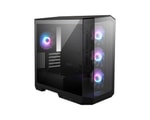MSI MAG PANO M100R PZ Siyah ARGB Micro ATX Bilgisayar Kasası - Temperli Cam, 4x120mm Fan, Panoramik, Mini Tower, PSU Yok