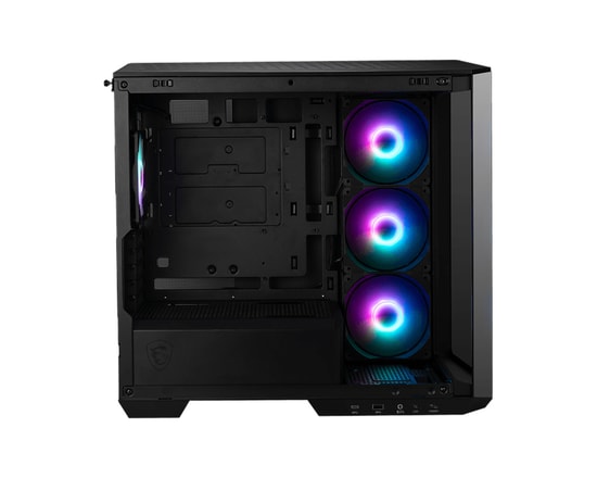 MSI MAG PANO M100R PZ Siyah ARGB Micro ATX Bilgisayar Kasası - Temperli Cam, 4x120mm Fan, Panoramik, Mini Tower, PSU Yok