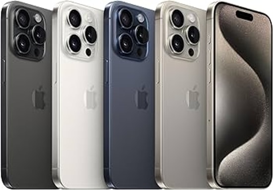 Apple iPhone 15 Pro Naturel Titanyum 128GB Akıllı Telefon - A17 Pro Bionic Çip, 6.1" Retina XDR Ekran, Türkiye Garantili