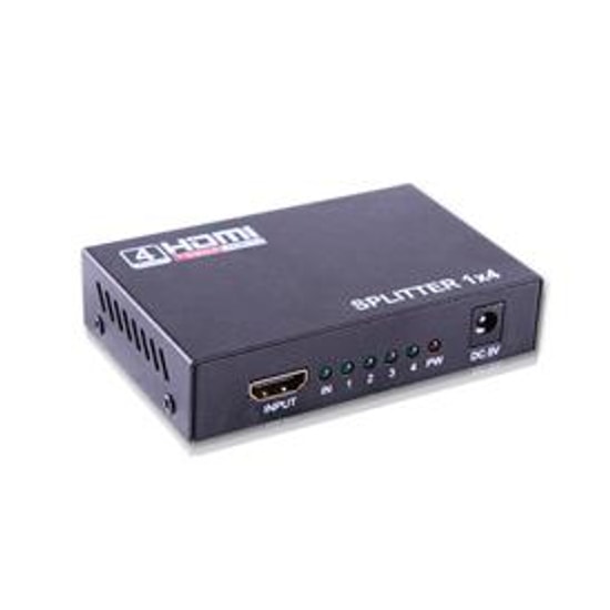 Qport Q-SPL4 Full HD 1 Giriş 4 Çıkışlı HDMI Splitter (Sinyal Çoğaltıcı) - 1080p Destekli Görüntü Dağıtıcı Adaptör