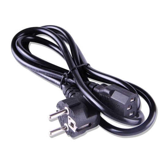 Qport Q-POW1.5 1.5 Metre PC Power Kablosu - 220V Topraklı Güç Kablosu, Monitör ve Bilgisayar Uyumlu Bağlantı Kablosu