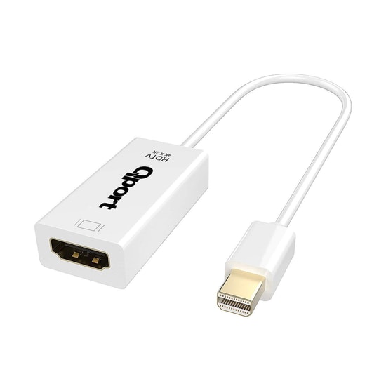 Qport Q-DP-HDM Mini DisplayPort to HDMI Çevirici Adaptör - 15cm Kablo, 4K Destekli, Full HD Görüntü Aktarımı